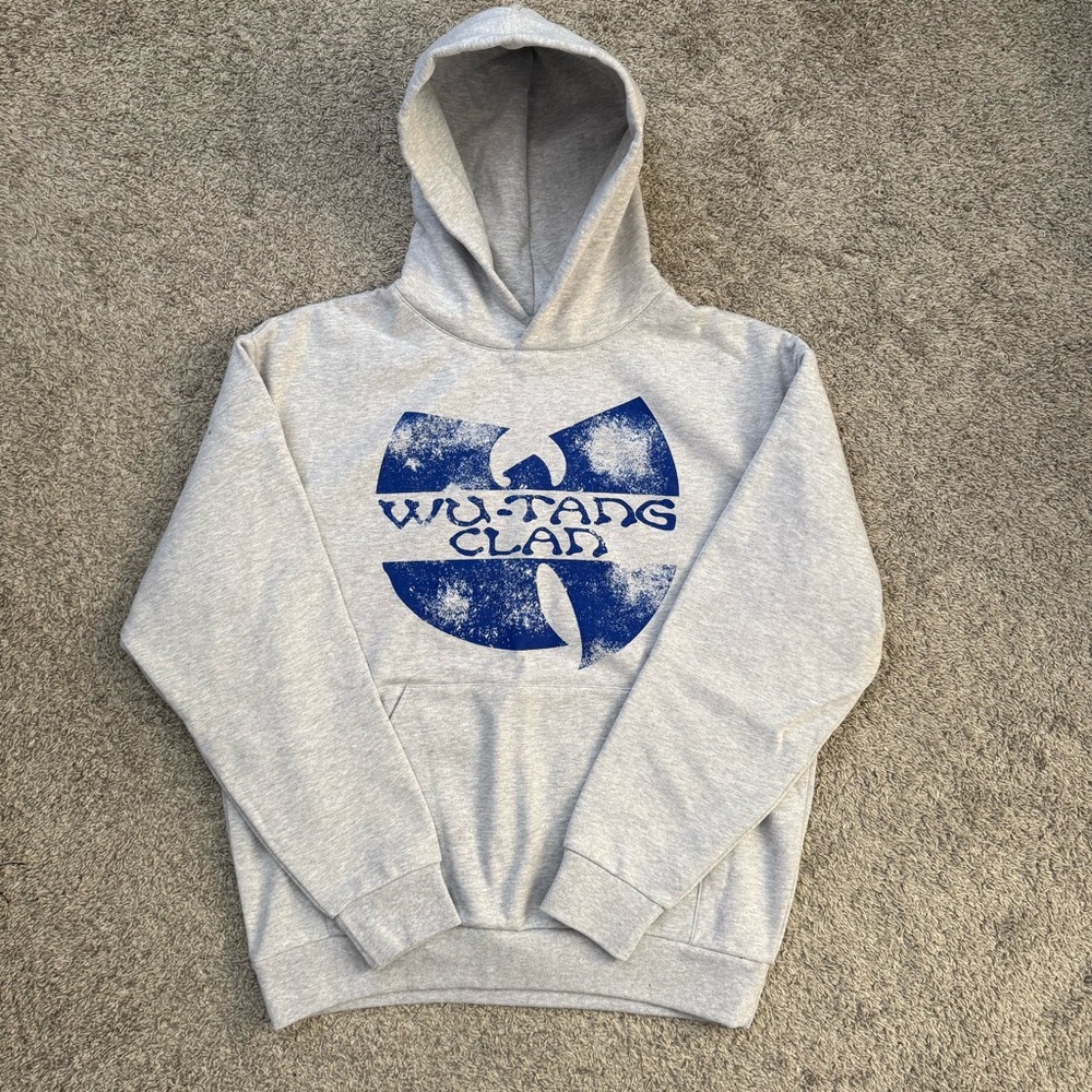 🔴Wu-Tang Hoodie Size Large WuTang Clan Sweater Gray Rza Gza